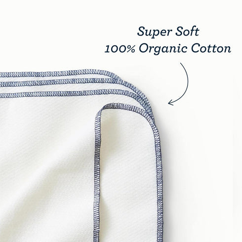 Esembly Wipe Ups, Organic Cotton Reusable Baby Wipes, Soft and Sturdy Washable Cloth Diaper Wipes, One Size, 12-pk...