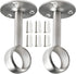 Creatyi Heavy Duty Closet Rod Brackets Closet Shower Curtain Rod Bracket Ceiling-Mount Brackets Closet Rod Holders Closet Pole Sockets Closet Rod ...