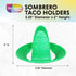 Talisman Designs Sombrero Taco Holders - Set of 4, Hold & Fill Small or Large Tacos | Crunch & Soft...
