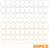 80pcs 15mm/20mm/25mm/30mm Earrings Beading Hoop Earring Findings Brass Round Circle Charms Open Bezel Pendant Frame for DIY Jewelry Earrings Makin...
