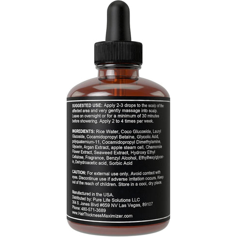 Rice Water for Hair Growth Serum. Fermented Rice Serum For Hair Loss Prevention, Hair Thickness, Split End Therapy. Ideal Topical Scalp Treatment ...