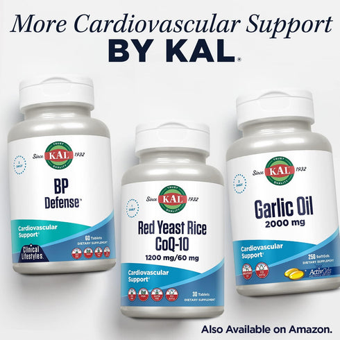 KAL Magnesium Taurate 400mg Plus CoEnzyme Vitamin B6, Chelated Magnesium Supplement, Healthy Muscle Function, Nerve and Heart Health Support, Glut...