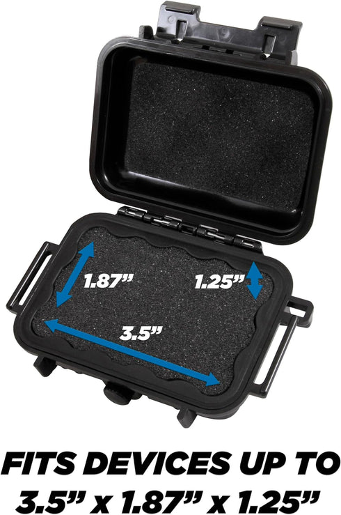 CASEMATIX 5.75" Waterproof Small Hard Case with Customizable Foam for Portable Electronics, Tools and Accessories - Hard Shell Small Plastic Case ...