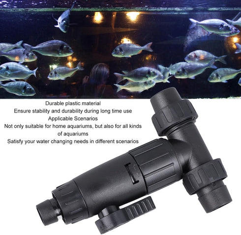 HEEPDD 3 Way Aquarium Valve, Adjustable T Hose Connector Water Flow Control Compatible with 16/22 Hose for Easy Water Changes...