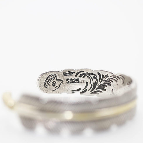 Innocence S999 Antique Silver Plated Wide Feather Cuff Bracelet For Men Women Adjustable Retro Twisted Feather Bracelets Gift Jewelry...
