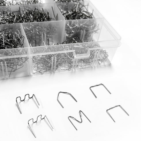 1300PCS Hot Staples Plastic Welder Staples Kit,6 Kinds of Automotive Plastic Repair Machine Welding Staples for All Cars, 0.6 0.8 mm Bumper Repair...