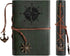 Refillable faux leather journal, password book, planner, sketchbook, notepad, portable travel diary, gift for men and women- A6 Size-(7in x 5in (G...