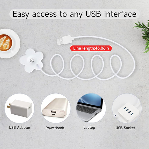 YKSI Mini Portable Travel Humidifier, Small USB Desktop Humidifier for Travel, Office, Hotel Room, Bedroom, Small Space, Container Diversity, 8 Ho...
