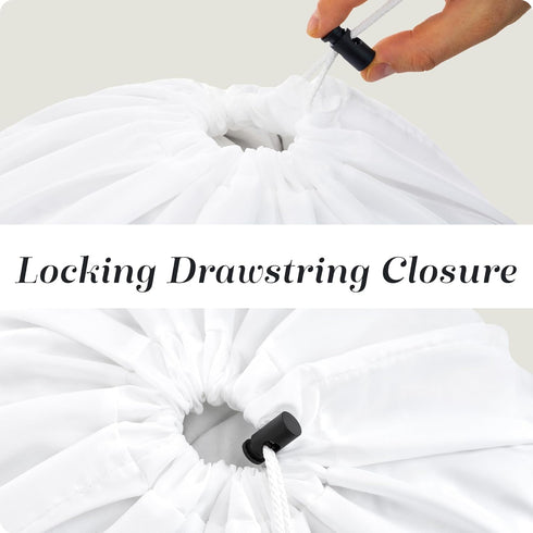 Nylon XL Laundry Bag - Locking Drawstring Closure, Machine Washable, These Large Bags Will Fit a Laundry Basket and Strong Enough to Carry up to T...
