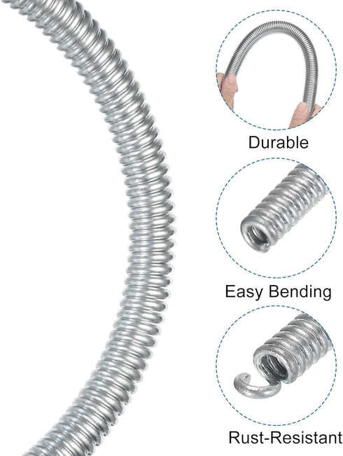 MECCANIXITY Spring Tube Bender OD 6.5mm/0.26" Steel Spring Pipe Copper Tubes 2500mm/98.42" Long for 3/8" Copper Pipe(10mm) in Home Renovations,Ele...