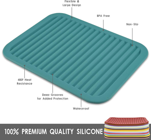 Smithcraft Silicone Trivets Mats for Hot Dishes and Hot Pots, Hot Pads for Countertops, Tables, Pot Holders, Spoon Rest Small Drying Mats Set of 2...