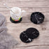 Coasters for Drinks, WAYIFON 6 PCS Premium PU Leather Drink Coasters with Holder, Heat Resistant Round Cup Mat Pad - Protect Table from Stains and...