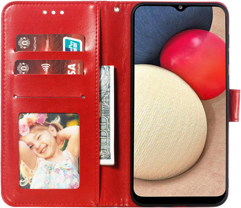 OOPKINS Samsung A02S Case PU Leather Mandala Embossed Design Phone Case Flip Notebook Wallet Card Slot Holder Magnetic Stand Cover for Samsung Gal...