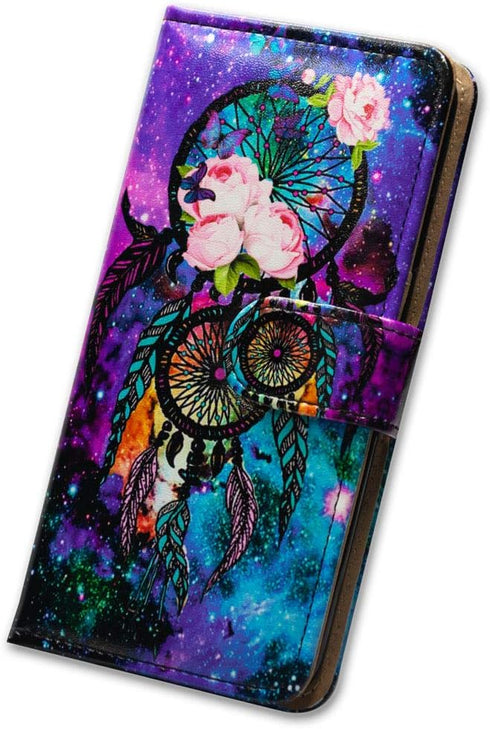 Case for Samsung Galaxy A02s, Dream Catcher Galaxy Sky Leather Flip Phone Case Wallet Cover with Card Slot Holder Kickstand for Samsung Galaxy A02...
