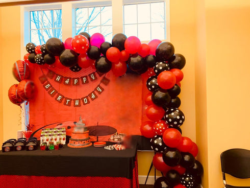 Red Black Balloons,100 pcs 12 inch Latex Balloons,birthday party decoration...