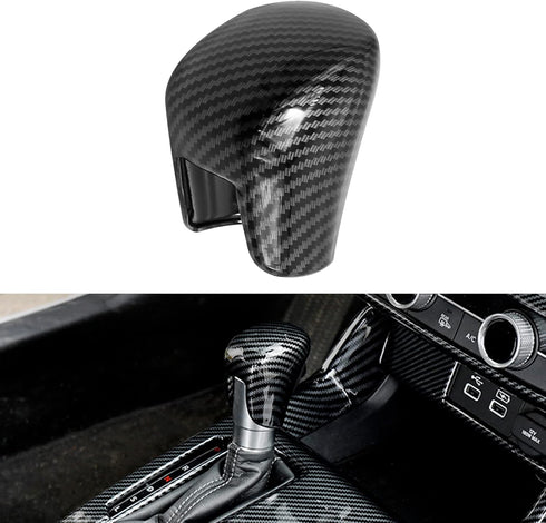ABS Automobile Shift Knob Cover Carbon Fiber Decorative Cover Fit for Honda Civic 2022 2023, Honda CRV HRV 2023, Honda Accord 2018-2023 All-Inclus...