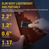 BORUIT V3 Small Powerful EDC Flashlight with Red UV Blue Light,High Lumens 900LM USB-C Rechargeable Mini Pocket Keychain Flashlight-12 Modes,IP65 ...
