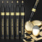 Liquid Gold Chrome Markers, Supper Golden Metallic Paint Pens, Reflective Gloss Permanent Mirror Markers for Model Repairing, Resin Metal Glass Pl...