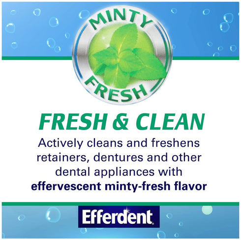 Efferdent Plus Mint Anti-Bacterial Denture Cleanser | 90 Tablets...