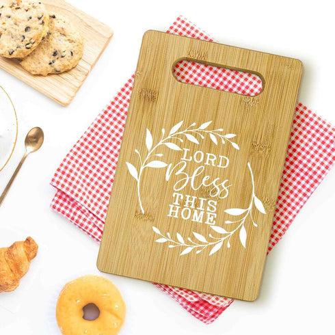 Bless This Home Cutting Boards for Kitchen, Housewarming Gifts for New House, New First House Warming Gifts Bamboo Cutting Board,Christian House D...