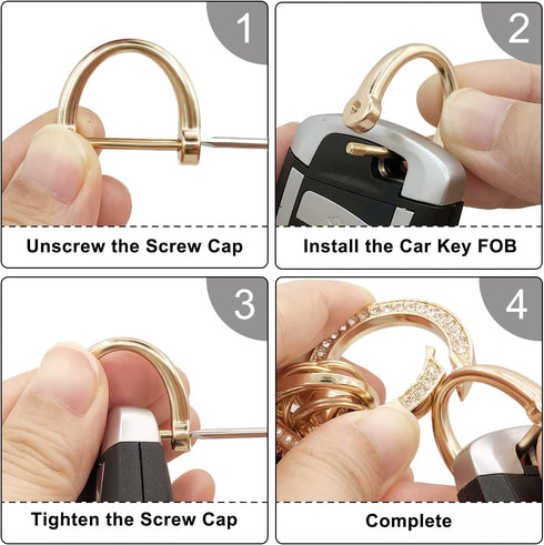 Microfiber Leather Wristlet Keychain,Wrist Keychain Car Key Chain with 5 Key Ring and Anti-Lost D Ring...