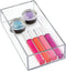 iDesign Clarity Plastic Drawer Organizer for Vanity, Countertop, Bathroom, Kitchen and Cabinet Storage, 8" x 4" x 2", Clear...