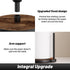 VEHHE Paper Towel Holder Countertop, One-Handed Tearing Wood Paper Towel Holder Farmhouse with Ratchet System and Suction Cups, Stainless Steel Pa...