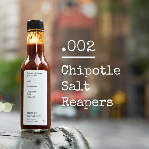 Señor Lechuga Hot Sauce – Hot Sauce Made from Carolina Reaper Peppers and Habanero Pepper – .002 Chipotle, Salt, Reaper...