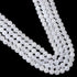 6mm 200pcs Natural White Jade Gemstone Round Loose Beads for Jewelry Making with Crystal Stretch Cord...