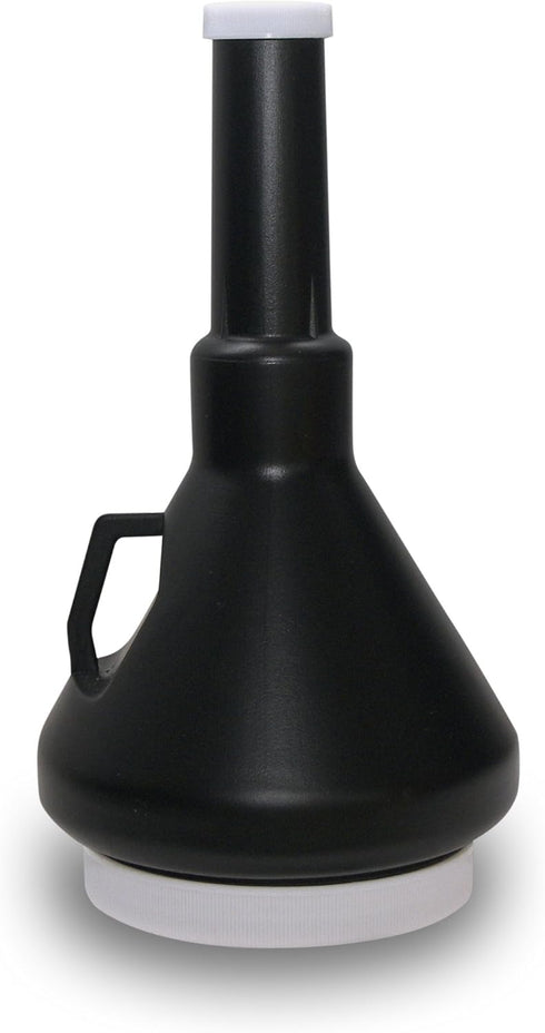 Funnel King 32125 1 1/3-Qt Double Capped Funnel - Black (11" Length)...