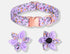 Dog Collar, Girl Dog Collar Puppy Collar Floral Pattern Dog Collar Cute Dog Collar with Detachable Rhinestone Flower for Female Dogs Small Medium ...