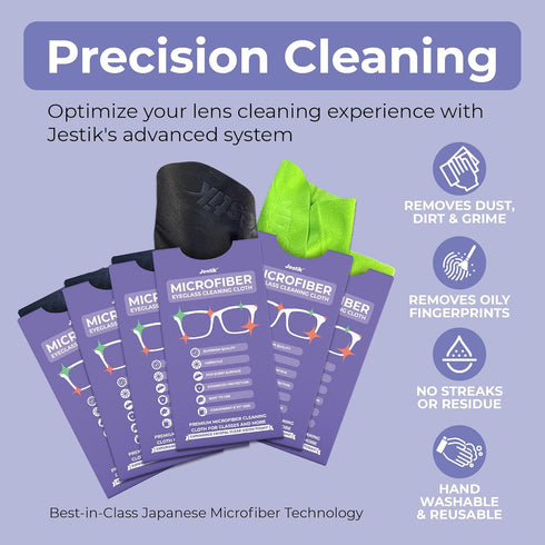 Microfiber Eyeglass Cleaning Cloths - Premium Japanese Microfiber Cleaning Cloth for Glasses, Lens Cleaner for Glass, Screens, Electronics & Other...