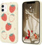 JOYLAND Cartoon White Strawberry Phone Case for iPhone XR Cute Fruit Girls Women Cover Soft Liquid Silicone Rubber Shockproof Reinforced Corner Bu...