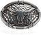 ARIAT Men's Western Buckle, Antique Silver with Steer Head Motif and Barbwire Edging-A37050...