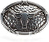 ARIAT Men's Western Buckle, Antique Silver with Steer Head Motif and Barbwire Edging-A37050...