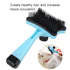 GLOGLOW Pet Grooming Brush, Self Cleaning Slicker Brush Short and Long Hair Shedding Brush for Dogs Cats Gently Removes Loose Undercoat(Blue) Hair...