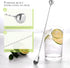 Homestia Bar Spoon Cocktail Mixing Stirrers for Drink, 12 Inches 304 Stainless Steel Spiral Long Handle, Bottom Weighted Solid Muddler Function, S...