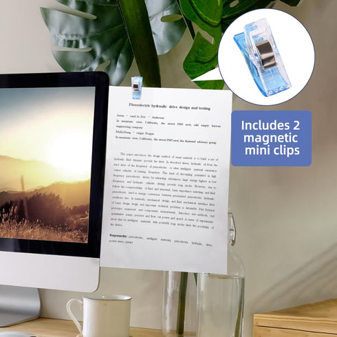 2 pcs Dry Erase Monitor Memo Board, Magnetic Whiteboard Multifunction Whiteboard Monitor Side Panel with 4 Clips...