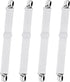 Bed Sheet Fasteners, Sopito 4pcs Adjustable Elastic Sheet Straps Heavy Duty Bed Sheet Grippers Suspenders for Mattresses Fitted Sheets Flat Sheets...
