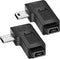 UCEC USB 2.0 Adapter Plug, Mini USB to Mini USB, Left and Right Angle Mini to Mini - Male to Female - Pack of 2...