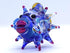 Puffer Miniature Hand Blown Glass Art Figurines Sea Animals Collectible Gift Home Décor (Purple Blue)...