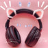 Cute Pink Cat Ears Fits for HypreX Cloud/Cloud Stinger/Cloud Flight Headsets, Universal Fit Lovely Kitty Adjustable Attachment Straps for Video Li...