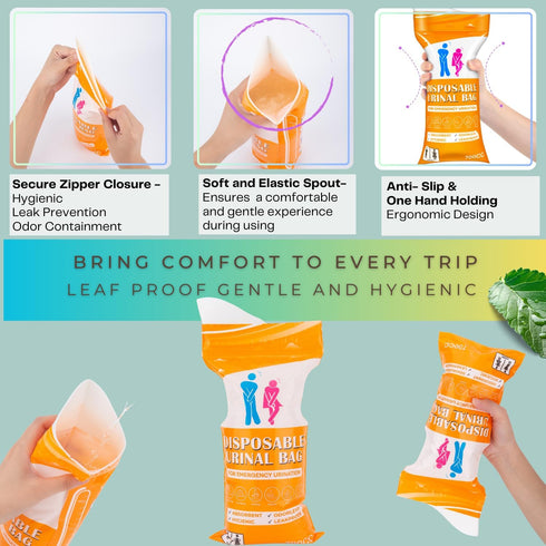 Urine Bag Pee Bag,12/24 Packs 700ML Disposable Urinal Bag for Travel, Emergency Portable Pee Bag and Vomit Bags, Toilet Bag for Camping, Traffic J...