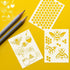 8 Pcs Bee Stencils for Painting on Wood, Honeycomb Hexagon Drawing Template Honey Comb Bee Stencil for Wood Wall Canvas Furniture DIY Crafts Decor...