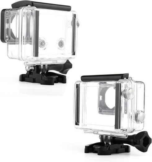 SOONSUN Standard Waterproof Case Dive Housing for GoPro Hero 4 Black, Hero 4 Silver, Hero 3+, Hero 3 Cameras with BacPac Backdoor for Extended Bat...