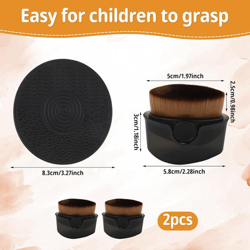 2pcs Sunscreen Applicator, Sunscreen Brush for Kids with Protective Caps Travel Portable Body Sun Lotion Applicator Soft Bristle Sun Cream Brush S...