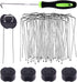 Keadic 201 Pcs 6" Garden Landscape Staples with Gasket and Precision Hook, 11 Gauge Galvanized U-Shaped Sod Pins Yard Fence Ground Stakes for Fixe...