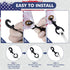 Flag Pole Rope Kit 50Ft x 1/4" Diameter Halyard Rope with 4 Pcs Zinc Alloy Swivel Snap Hooks Clips Outdoor Flagpole Hardware Accessories Camping R...