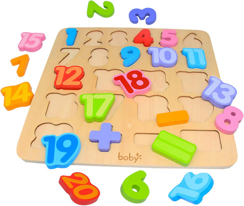 Wooden Number Puzzle Toys, ABC Letter & Number Puzzle for Toddlers 1 2 3 Year Old, Preschool Learning Toys for Kids, Educational Name Puzzle Gift ...