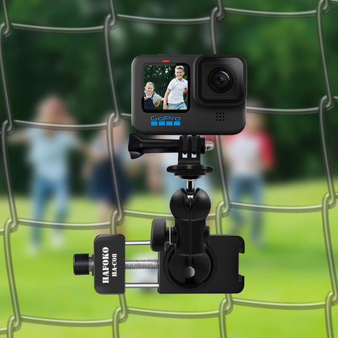 C08 Aluminum Smartphone Fence Mount Compatible for GoPro/Pocket Radar/Mevo Start/DJI Osmo Pocket/DJI Action/Insta360/AKASO Action Camera Game Chan...